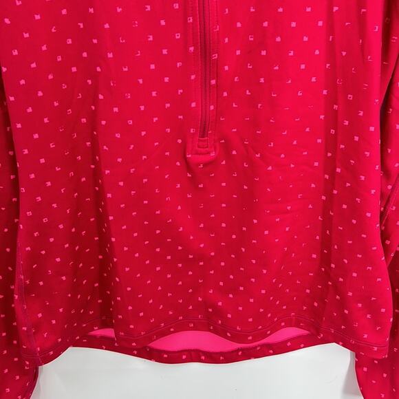 Nike Pro  Dri Fit Women's Pink Print Half Zip Pullover Activewear Top Medium - Picture 3 of 16